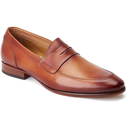 Base London Bruno Herren Mokassins aus gebranntem Tan-Leder - Image 1