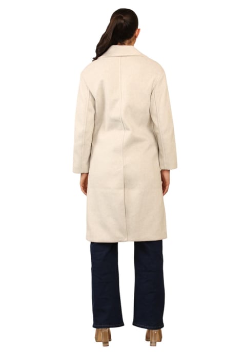 Bershka Damen Doppelreihiger Trenchcoat in Elfenbein - Image 2