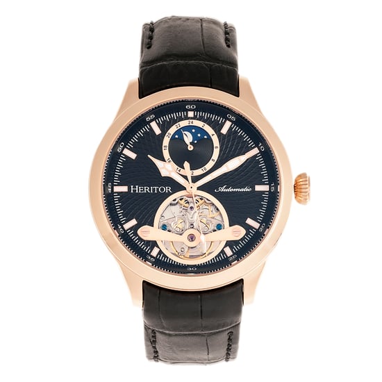 Heritor Automatik Gregory Semi-Skelettuhr mit Lederarmband - Image 1