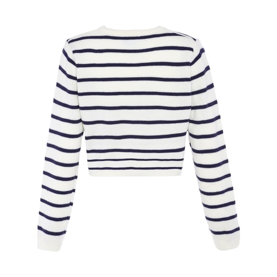 Dreimaster Cardigan Damen WOLLWEISS MARINE STREIFEN - Image 2