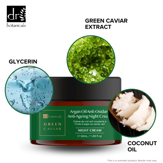 Dr Botanicals Green Caviar & Argan Oil Anti-Oxidant Anti-Aging Night Cream 50ml