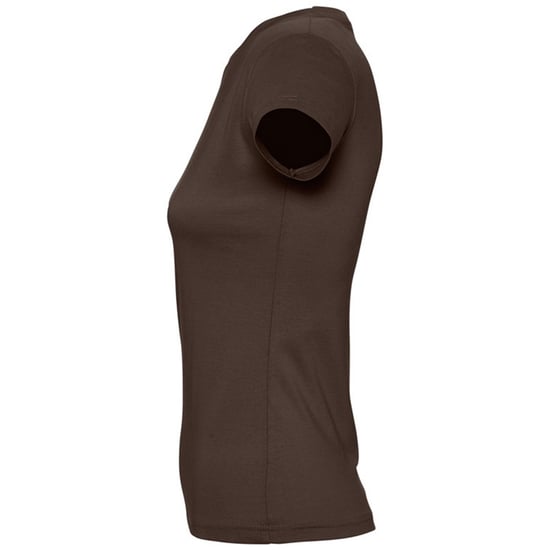 SOLS Imperial Damen T-Shirt, Kurzarm, Rundhalsausschnitt (Schokolade) - Image 3