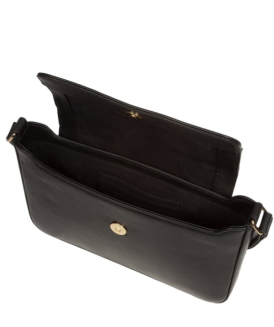 Olivia' Black Nappa Leather Evening Bag