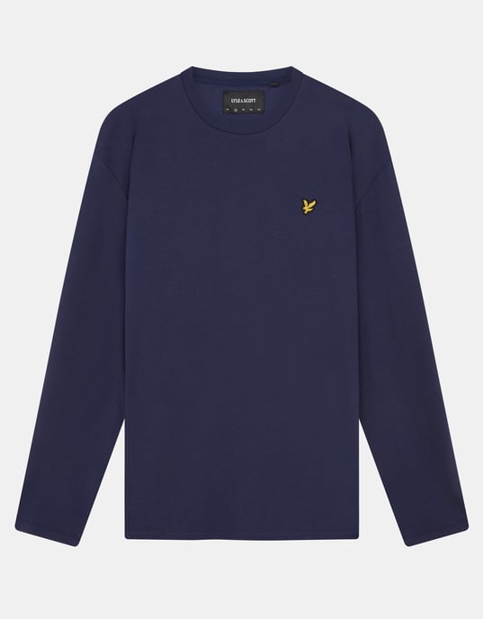 Lyle & Scott Schlichtes Langarm-T-Shirt in Navy - Image 5