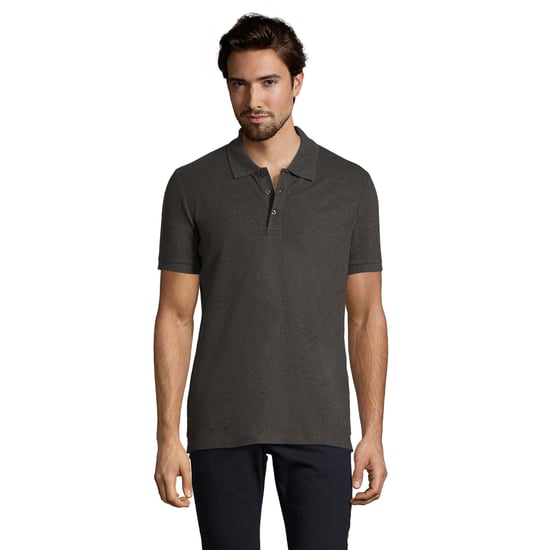 SOLS Herren Phoenix Kurzarm-Pique-Poloshirt (Charcoal Marl) - Image 5