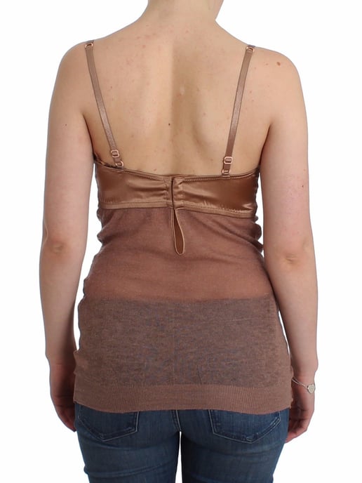 Ermanno Scervino Lingerie Brown Bustier Top Camisole Cami