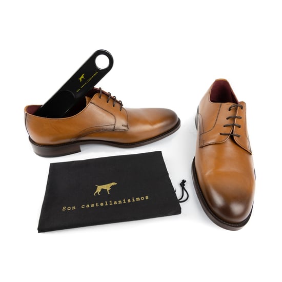 Men's Lace Up Leather Shoes in Brown