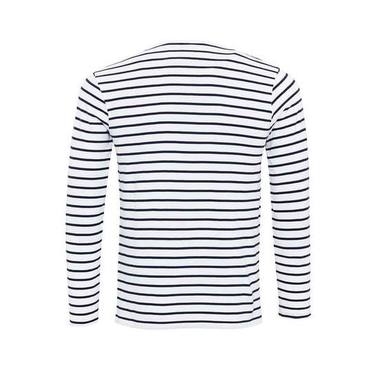 Premier Mens Long John Roll Sleeve T-Shirt (Weiß/Marine) - Image 2
