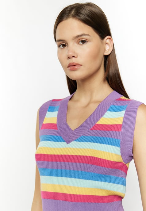 Mymo strickpullunder Damen Violett Mehrfarbig - Image 5