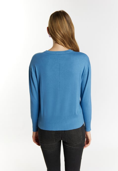 Mymo Strickpullover Damen Himmelblau - Image 4