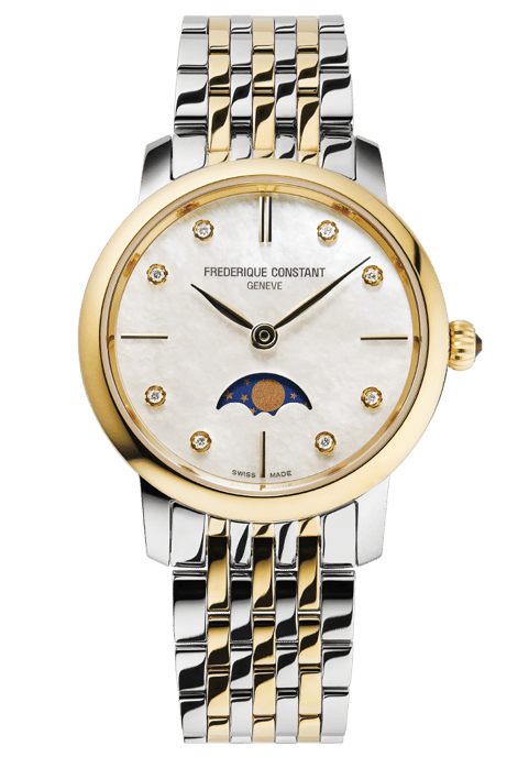 Frédérique Constant Slimline Mondphasen Damen Multicolor Uhr FC-206MPWD1S3B - Image 1