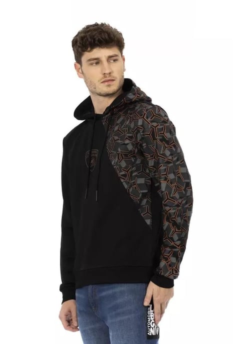 Automobili Lamborghini Men's Black Cotton Sweater