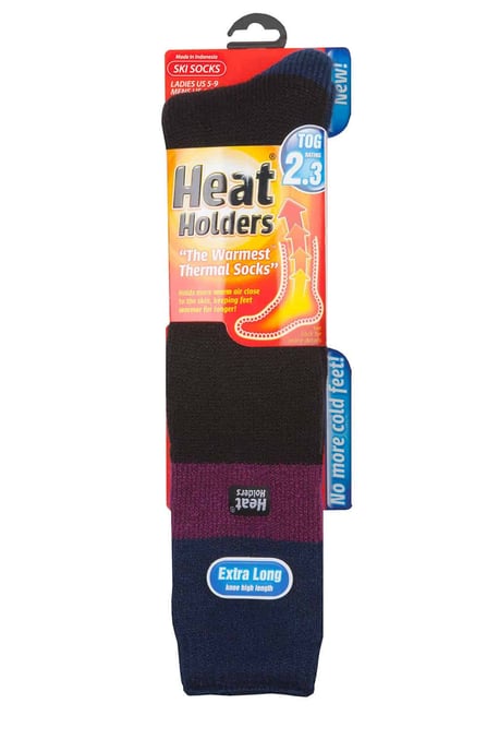 Ladies 2.3 TOG Extra Long Knee High Skiing Thermal Ski Socks - Image 2