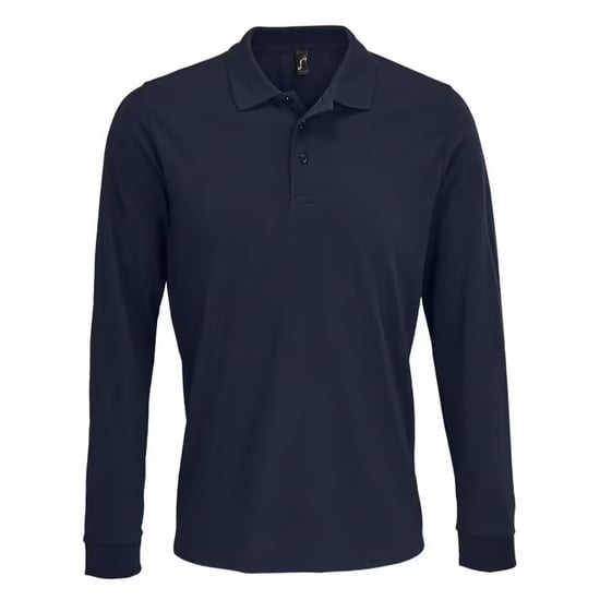 SOLS - Poloshirt für Herren/Damen Unisex Langärmlig (Dunkelblau) - Image 1