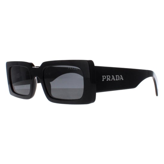 Prada Rectangle Womens Black Dark Grey PRA07S