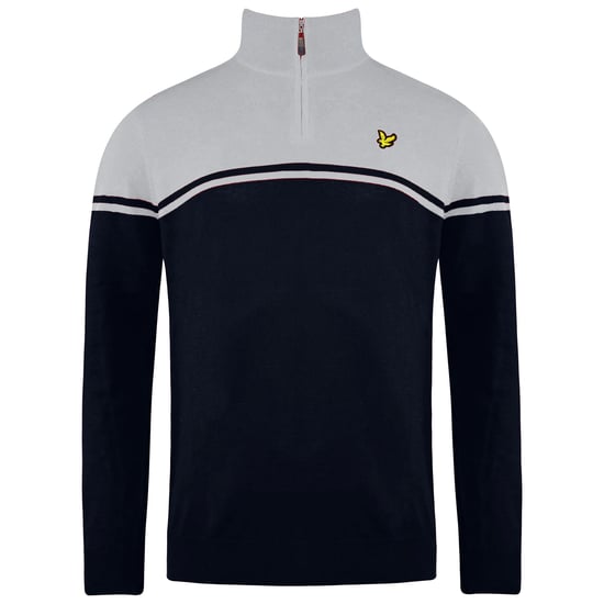 Lyle & Scott Croft Golf Mens Navy/grauer Pullover - Image 1