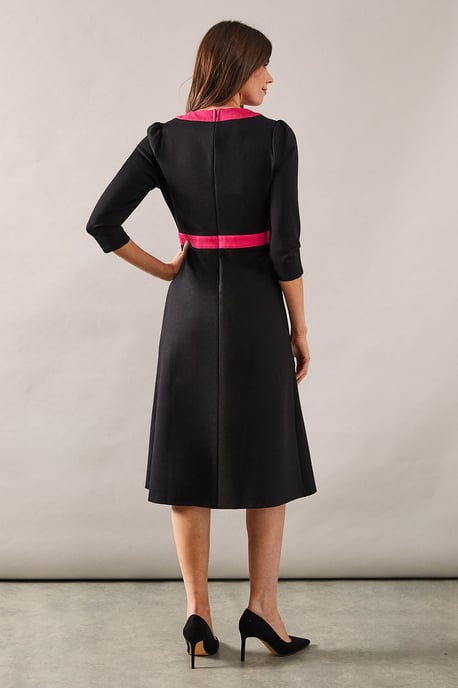 Contrast Detail Ponte Midi Dress - Image 3
