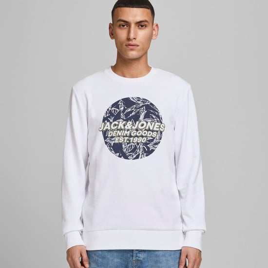 JACK&JONES Men's Logo printed pullover sweatshirt