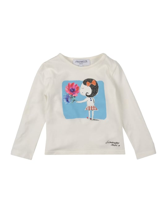 TOPWEAR Simonetta Mini Ivory Girl Cotton