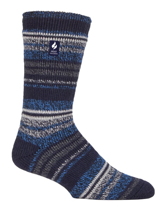 Wärmehalter - Extra dicke Herren-Thermosocken für den Winter | Warme flauschige Fleece-Isoliersocken | Geschenke für Männer - Navy (Bari) - Image 1