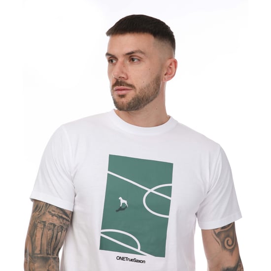 Herren One True Saxon Turf T-Shirt in Weiß - Image 4