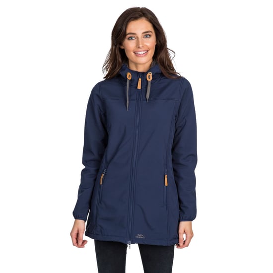 Trespass Womens/Ladies Kristen Longer Length Hooded Waterproof Jacket (Navy)