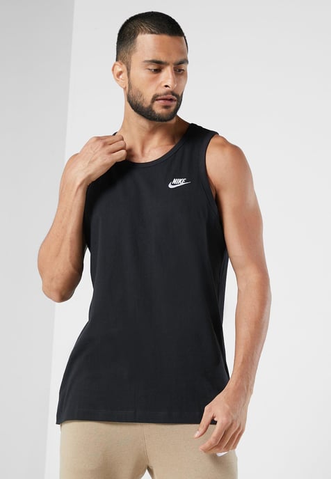 Nike Herren Athletic Gym Casual Vest Tank Top in Schwarz - Image 1