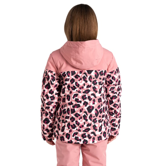 Dare 2B Childrens/Kids Liftie Cheetah Print Ski Jacket (Dusty Rose)