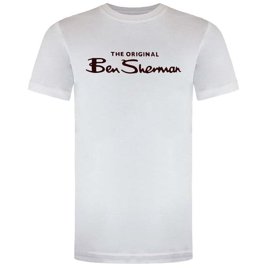 Ben Sherman Großes Logo Herren Weißes T-Shirt - Image 1