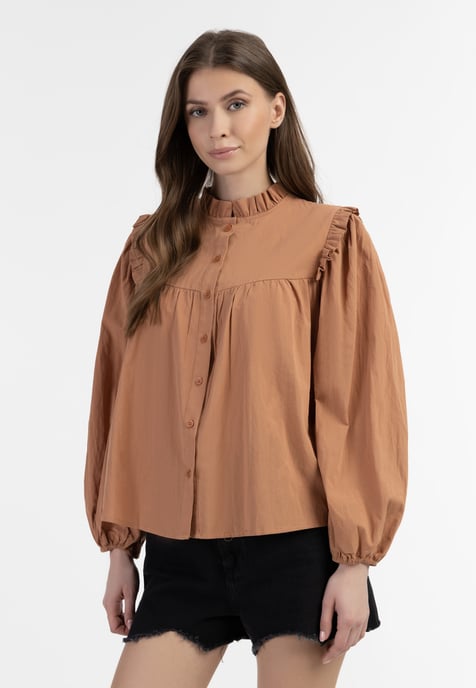 Dreimaster Bluse Damen hellrost - Image 3
