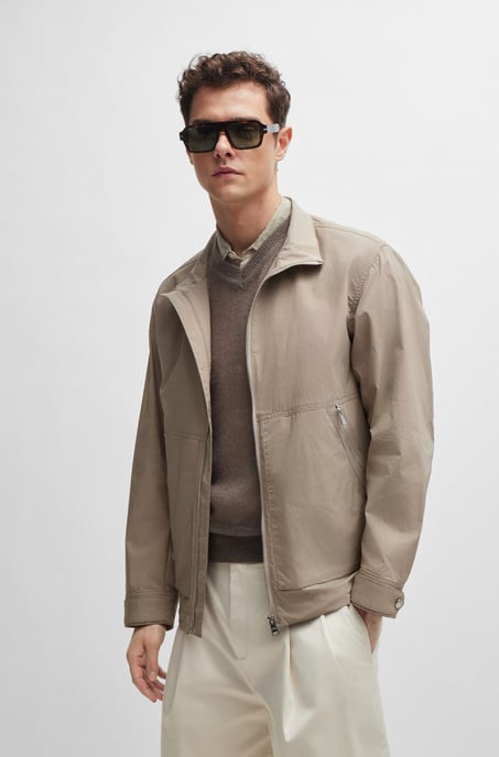 Men's Boss Water-Repellent Jacket in Beige
