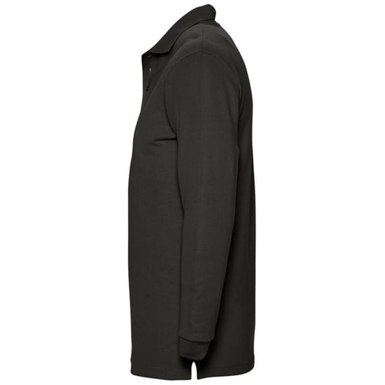 SOLS Herren Winter II Langarm-Pique-Baumwoll-Poloshirt (Schwarz) - Image 4