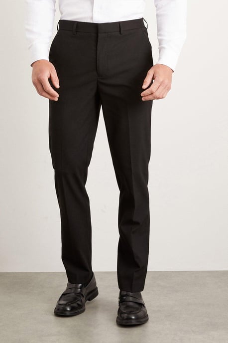Slim Fit Black Essential Suit Trousers - Image 1