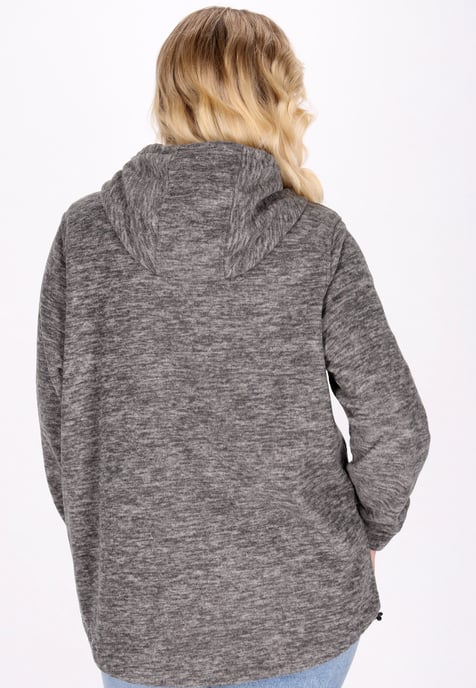 Dreimaster Fleecejacke Damen Grau Melange - Image 4