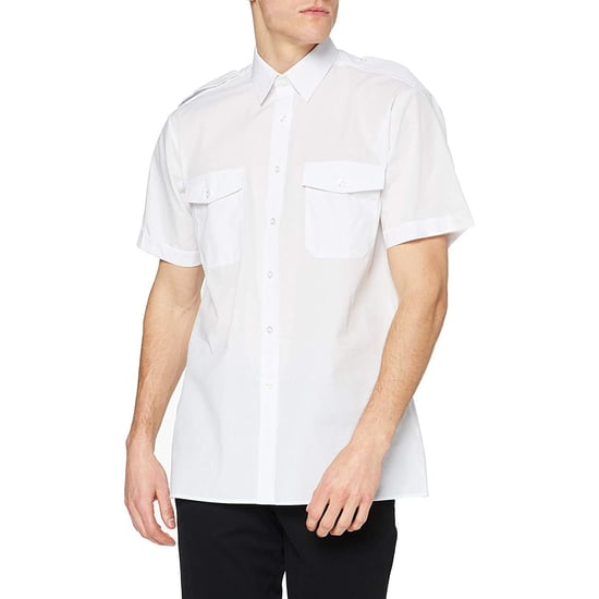 Premier Herren Hemd Pilot, kurzärmlig (Weiß) - Image 6