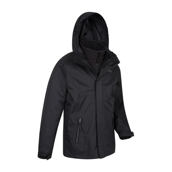 Mountain Warehouse Childrens/Kids Bracken Extreme 3 In 1 Wasserdichte Jacke (Schwarz) - Image 3