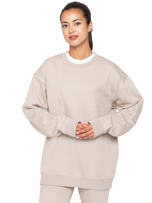 Enzo | Womens Oversized Sweatshirt - Haferflocken - Image 1