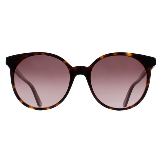 Gucci Rund Damen Dunkel Havanna Braun Farbverlauf GG0488S - Image 1
