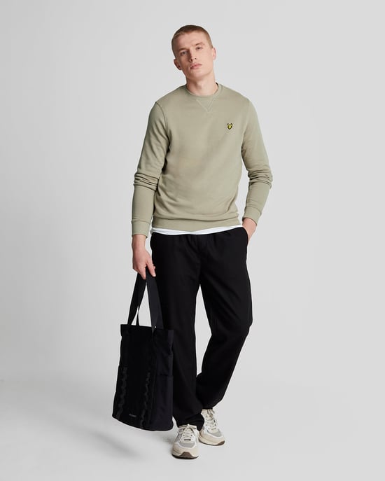 Lyle & Scott Branded Sage Uniform Green Pullover-Sweatshirt - Image 2