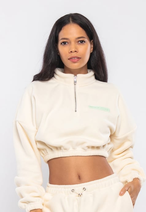 Tom Barron Ladies Casual Cropped Fleece Stylish Oversize Tracksuit