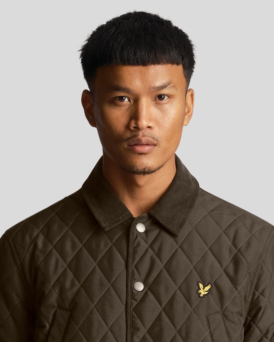 Lyle & Scott – Steppjacke in Olivgrün - Image 4