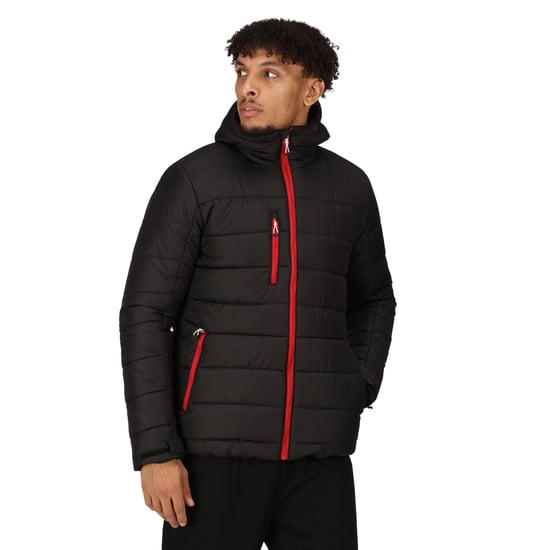 Regatta Mens Navigate Thermal Padded Jacket (Black/Classic Red)