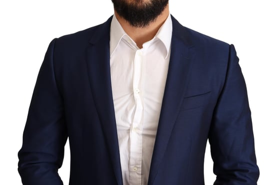 Dolce & Gabbana - Blazer MARTINI - Veste cintrée bleu marine pour homme - Image 4