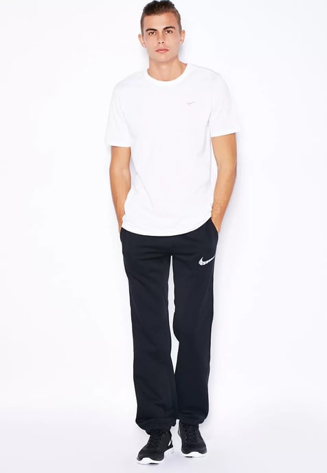 Nike Herren-T-Shirt mit gesticktem Swoosh Weiß - Image 4