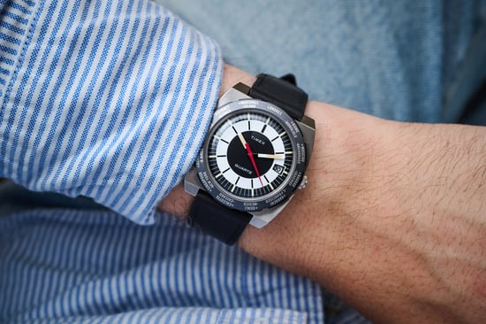 Timex Weltzeit Wiederauflage Herren Schwarz Uhr TW2V69500 - Image 5
