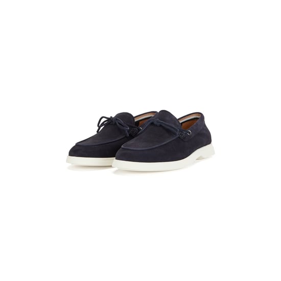 Men's Boss Sienne Moccasin Shoes in Dark Blue