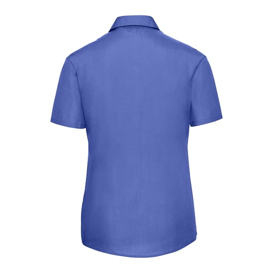 Russell Collection - Hemd Pflegeleicht für Damen kurzärmlig (Business-Blau) - Image 2