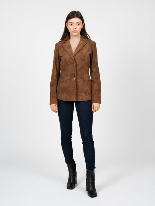 Guess Jacke Bomber-jacke Skórzana Damen braun - Image 2