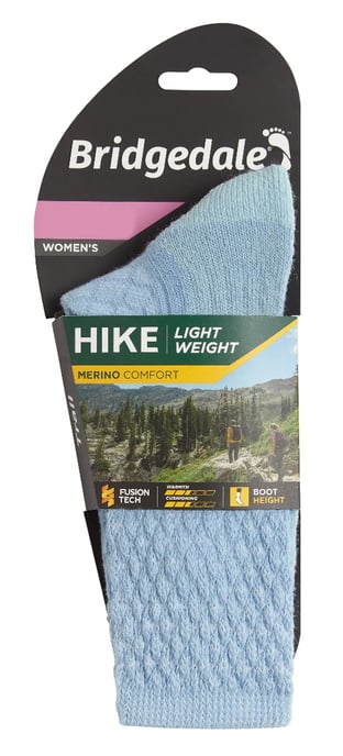 Bridgedale - Womens Wandern leichte Merino Socken - Powder Blue - Image 2
