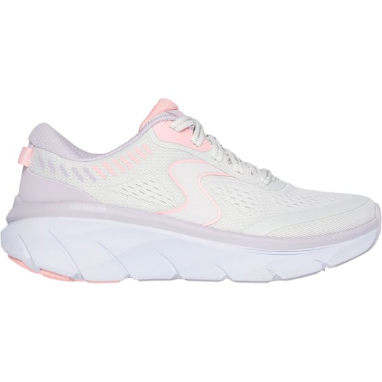 Skechers D'Lux Walker 2.0 Active Pace Damen Textil Sneakers in Off-Weiß/Rosa - Image 2